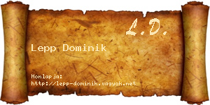 Lepp Dominik névjegykártya